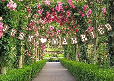 Stonges Just Married Wedding Bunting Cardboard Wedding Decoration, Vintage by Wedding Touches