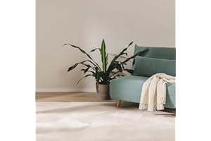 benuta Basic Tappeto salotto Furry - Beige 160x230 cm - Soffice salotto - Retro antiscivolo - Lavabile - Compatibile con riscaldamento pavimento