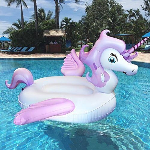 Giant Unicorn Pool Float,Inflatable Outdoor Swimming Pool Float Raft Lounger Candy Pegasus Floating Lounge Toy for Adults &amp; Kids 75 inches