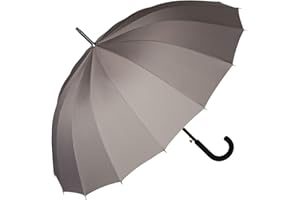 VON LILIENFELD® Ombrello Pioggia Lungo Classico Grande Automatico Donna Uomo Stabile Classico 16 Segmenti Devon