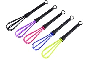 BEICHI 5 Stück Kunststoff Rührbesen, Friseurwerkzeug, Mini Schneebesen Schneebesen Eier Schäumer für die Haarfärbung für die Küche oder zum Färben von Haaren