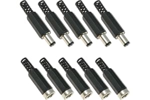 Switch Electronics 2,1 mm x 5,5 mm mâle + femelle - Lot de 5 paires de connecteurs de prise d'alimentation CC