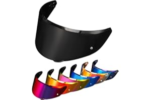 PSLER Visiera Casco per AGV New K3 (E2206),Solo per casco K3 taglia S/M/L - Visiera Colorata Accessori per Casco da Moto Ricambio(Nero Scuro)