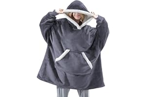 SHAINE Übergroße Sherpa Hoodie Sweatshirt Decke Damen Weiche Warme Riesen Hoodie Kuschel Kapuzenpullover-Decke Super Weich und Bequem Geeignet für Erwachsene, Männer, Frauen, Jugendliche