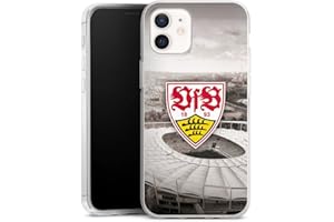 DeinDesign Silikon Hülle kompatibel mit Apple iPhone 12 Case transparent Handyhülle VfB Stuttgart Offizielles Lizenzprodukt Stadion
