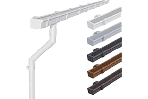 INEFA 3m Kit de Gouttière 68mm PVC Blanc Gouttières Toit à Une Pente