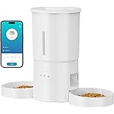 Double Automatic Cat Feeder &amp; App: 5L Automatic Dispenser with 2.4G WiFi and Timer for Dry Food &ndash; AONBOY Double Feeder Design