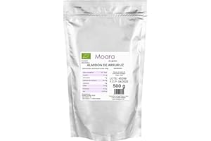 MOARA Harina de Arrurruz ecológica, Arrowroot, Dieta Keto, Espesante 100% natural, Almidón de arrurruz sin gluten, Vegano, Sin OGM, Ideal para repostería y cocina, Ecológico origen India, 500 gr.