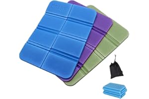 Zhongtou 3 Pezzi Tappetino Campeggio Cuscino Stadio Pieghevole Impermeabile Tappetino Spiaggia XPE Tappetino Pieghevole Outdoor in Schiuma Cuscini per Esterni Picnic Viaggi Escursionismo Turismo