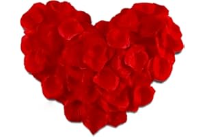 VOLUMOON 2000 sztuk płatków róży, sztuczne czerwone sztuczne sztuczne jedwabne kwiaty płatki dekoracje ślubne walentynki zaręczyny propozycja rocznica urodziny romantyczny nastrój