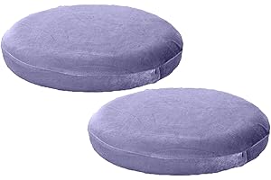 Hahhhha Paquete de 2 fundas redondas para taburete de bar, fundas elásticas para sillas de bar fundas de cojín lavables para taburetes de polvo protector de asiento para silla de oficina, morado claro