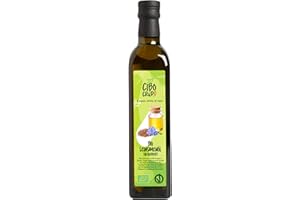 ‎CIBO CRUDO CRUDO BIOLOGICO VEGAN Leinöl Bio Kaltgepresst und Rein - 500ml. Leinsamenöl Bio Reich an Ungesättigte Omega 3 Fettsäuren Antioxidantien und Kalzium. Organic Flaxseed Oil.