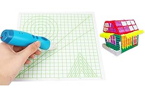 CUIFATI 3D Printing Pen Silicone Design Mat, Transparent 3D Pen Mat 8.7 x 8.7in, Flexible Two-Sided Heat-Resistant Silicone, 3D Pen Accessories, DIY Drawing Template Pad Children Educational Toys