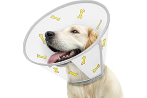 Supet Dog Cone After Surgery, Recovery Pet Cone Collar to Stop Licking, Adjustable Soft Elizabethan Dog Cone Collar for Large Medium Small Dogs with Soft Protect Edge