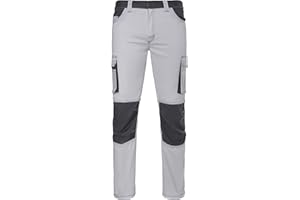 VELILLA Pantalón Stretch Bicolor Pantalones de utilidades de Trabajo Unisex Adulto
