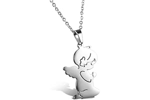 JewelryWe Schmuck Halskette Damen Romantische Kirschblüte Schmetterling Kranz Kristall Anhänger mit Kette Rosegold Silber