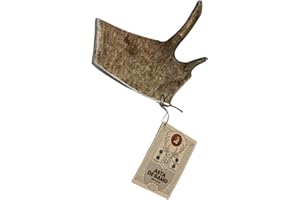Productos naturales ECOMORDISCOS Asta de Gamo Natural para Perro – 100% Natural, Cuerno Masticable Duradero, Hueso Mordedor para Perros, Juguete Dental Antiestrés, Apto para Interior (L)