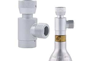 CDIYTOOL Adaptador de cilindro de CO2, W21.8-14 a TR21-4 para cilindro de acuario, adaptador de cilindro de CO2 de repuesto con accesorios, convertidor de agua de soda de repuesto para cilindro de acuario