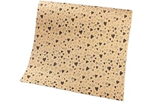 HAIPICHO ECO Kraft Heart Design Wrapping Paper for Valentine's Day, 2 Pack 70x50cm Folded Sheets with Tags (H3)