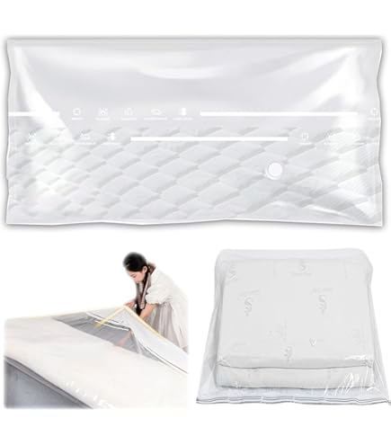 Sacchi Sottovuoto Per Materassi - 2 Pezzi, 220x100 Cm, Doppia Cerniera