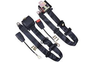 H-YEEU Ceinture de sécurité à 3 points, ceinture de sécurité télescopique automatique pour voiture, accessoires de voiture de remplacement universels pour enfants et adultes