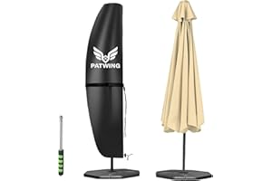 PATWING Pokrowce na Parasole Przeciwsłoneczne, Zdecentralizowany Pokrowiec na Parasol przeciwsłoneczny, Pokrowiec na Parasol Ogrodowy na Parasol Voczny na Patio