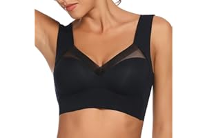 WOWENY BH Damen Ohne Bügel Schlaf Bustier Tops Spitze Bralette Bügelloser Klassischer T Shirt BH Schalen BHS Bralette Komfort Weicher Seamless