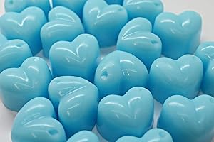 RAINBOW SENSATION 50 x HEART SOAPS - Baby Shower Christening Wedding Favours BABY POWDER (Blue - Baby Powder)