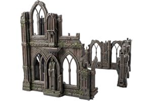 3D Vikings Gotische Ruinen Serie - Set 3: Einzigartig gestaltete Ruinen mit Zwei Stockwerken und Erdgeschoss, Maßstab 28/32mm