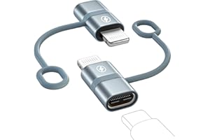 BLITEZZ Adaptateur USB C vers Lightning (Lot de 2), 36W Adaptateur Lightning USB C Charge Rapide et Transfert de Données pour iPhone 14 Pro Max 13 12 11 X XR XS 8,iPad,pas pour les écouteurs/audio/OTG