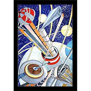 ArtzFolio Cosmos Space Artwork Paper Poster Black Frame | Top Acrylic Glass 13 x 19 inch (33 x 48 cms)