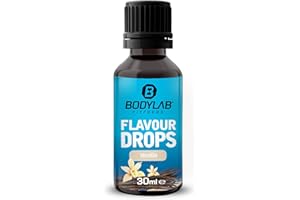 ‎BODYLAB24 Bodylab24 Flavour Drops 30ml Vanille, Kalorienfreie, Zuckerfreie & Fettfreie Aroma-Tropfen, Flavdrops zum Süßen von Lebensmitteln, Kaffee Sirup, Geschmackstropfen ohne Künstliche Farbstoffe