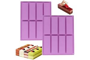 MARUKO Prostokątne silikonowe formy do granoli, silikonowa forma batonowa, forma do batonów zbożowych, do czekolady, trufli, chleba, brownie, chleba, chleba, chleba, chleba, chleba, chleba, chleba, chleba,