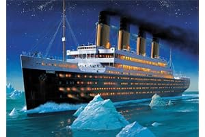 DIY Paint by Numbers Kits, Amiiba Titanic 16x20 inch Acrylic Painting by Number Wall Art Crafts (Cruise Ship, Without Frame)