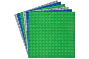 Neuytiky Lot de 6 Plaque de Base Classiques,32 x 32 Goujons Panneaux de Construction Empilables,Plaques de Base de Blocs de Construction,Compatible avec Les Plus Grandes Marques