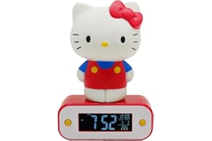 TEKNOFUN Hello Kitty - Sveglia con statuetta 3D, rosso