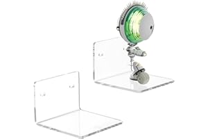 ‎SEZANRPT Sezanrpt 10cm klare kleine Wandregale, 4mm Stärke Acryl kleines schwimmendes Regal für Figuren, Pflanzen, Sicherheitskameras, Lautsprecher, Feuchtigkeitsdicht, 2-Pack