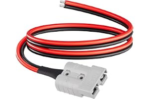 ELFCULB 10AWG 2FT Anderson-kontakt 50 Amp-kabel, Anderson SB50-kontakt snabbanslutningskabel för sol- och vindkraftssystem, batterikontakter, gaffeltruckar