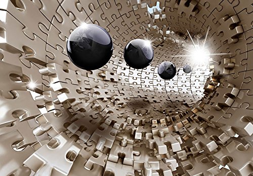 Vlies Fototapete 350×245 cm – 3 Farben zur Auswahl – Top – Tapete – Wandbilder XXL – Wandbild – Bild – Fototapeten – Tapeten – Wandtapete – Wand – Puzzle Abstrakt a-A-0190-a-b - 3