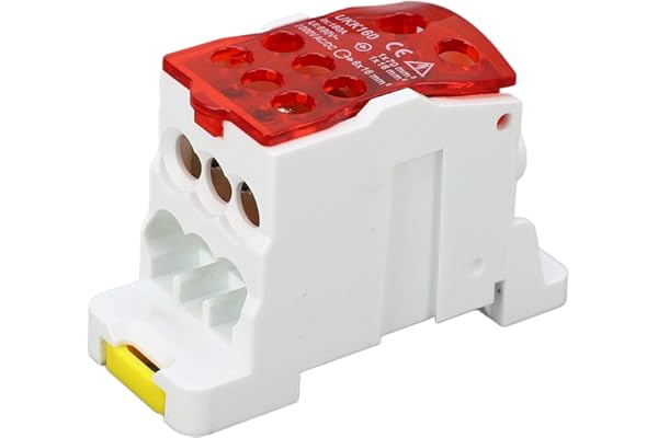 Boîte de Jonction de Puissance de Bloc de Distribution de Connecteurs des Borniers 160A 690V de Rail DIN (Rouge)