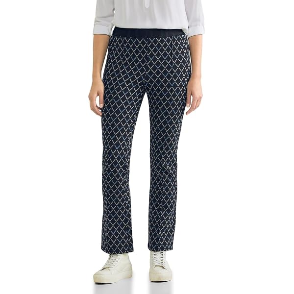 Street One Damen Bootcut Hose – High Waist Jeans Mit Stretch | Bequemer Baumwollmix