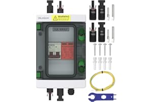 CNLonQcom überspannungsschutz PV DC Trennschalter Blitzschutz 500V 32A Leitungsschutzschalter mit IP65 Solar Anschlusskasten 1 In 1 Out für PV Anlage Komplettset