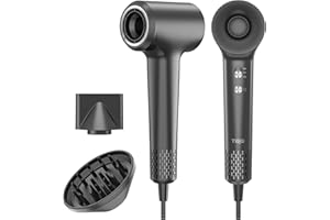 TQQ Asciugacapelli, Phon da 200 Milioni di Ioni Negativi, Motore Brushless da 110.000 giri/min per Asciugatura Rapida, Phon Capelli Professionale da 57 dB Adatto per Viaggi e Domestico