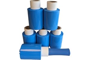 ‎FREIZIEL Freiziel® 6 x Mini Rolls 10 cm Stretch Film 23 my + Dispenser (Blue)