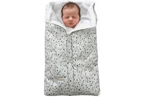 COSAMUI Arrullo o Saco para Capazo Universal Bebé - Cálido y Suave, Ideal para Invierno y Entretiempo, Compatible - Jané - Inglesina -Bugaboo -Maxi Cosi (Diente de león, 0-6 Meses, Entretiempo)