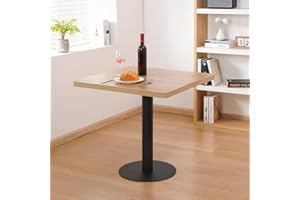 ‎MINGONE Mingone Esstisch 80x80 Küchentisch Esszimmertisch Klein mit Holzplatte Quadratischer Tisch Eiche-Optik mit Metallbein für Wohnzimmer Balkon Esszimmer