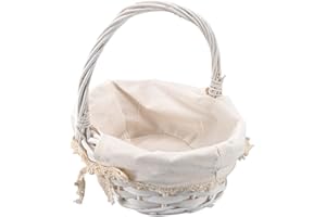 Ideen mit Herz Kosz wiklinowy | kosz drewniany z materiałem | kolor naturalny | drewno wiklinowe | kosz prezentowy | opakowanie prezentowe | dekoracja | Shabby Chic | kosz na kwiaty