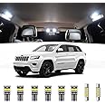 AWALITED 15pcs Grand Cherokee Interior LED Lights Kit Super Bright LED Map Dome Light Bulbs for 2011-2018 2019 2020 Jeep Grand Cherokee all models