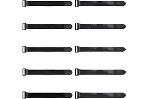 Upbeat Cinghie Elastiche con Gancio 23 x 3 cm (10 pezzi), Cinghie Elastiche con Fibbia, Cinghie Fascia da Imballaggio Antiscivolo per Tubi, Cavi, Bicicletta, Officina, Elastico per Pantaloni