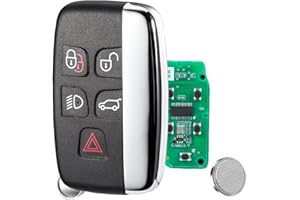 VAILIKEY 433MHZ 5 Butttons Land Rover Discovery Sport Key Jaguar Evoque f pace xf Car Fob Range Rover Feelander 2 Remote Control PCF7945Chip Fccid:KOBJTF10A